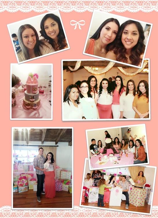 Friends celebrate together with a stunning cake in a cheerful pastel setting.