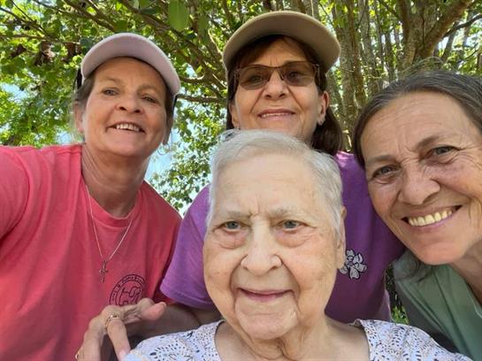 A group of women taking a selfie