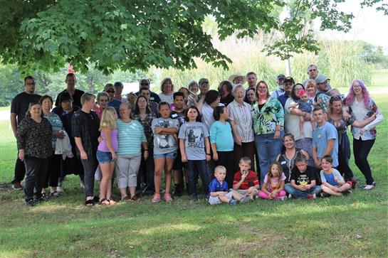 A group of people posing for a photo