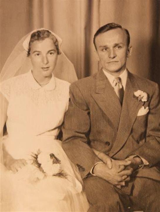 A man and woman sitting together