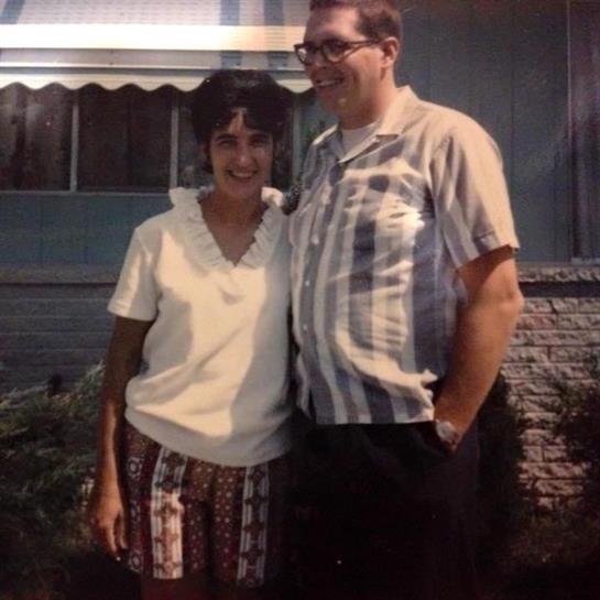 A man and woman standing together