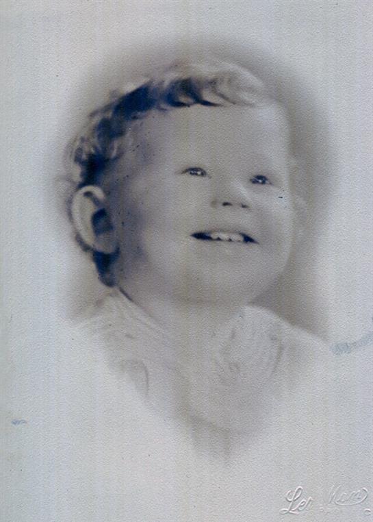 A close-up of a baby