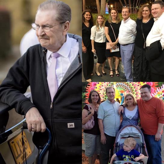 A joyful family gathering with adults and children celebrating a special occasion together.