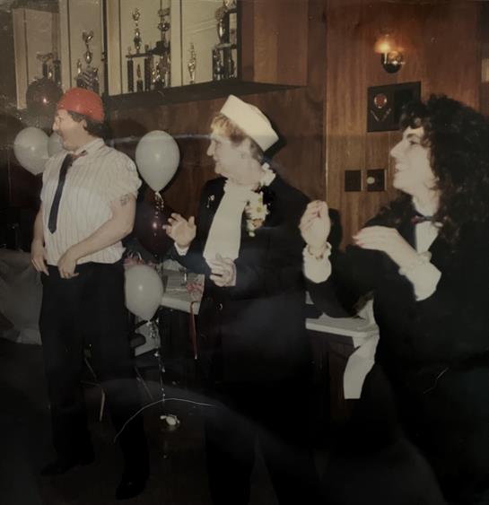 A group of men dancing