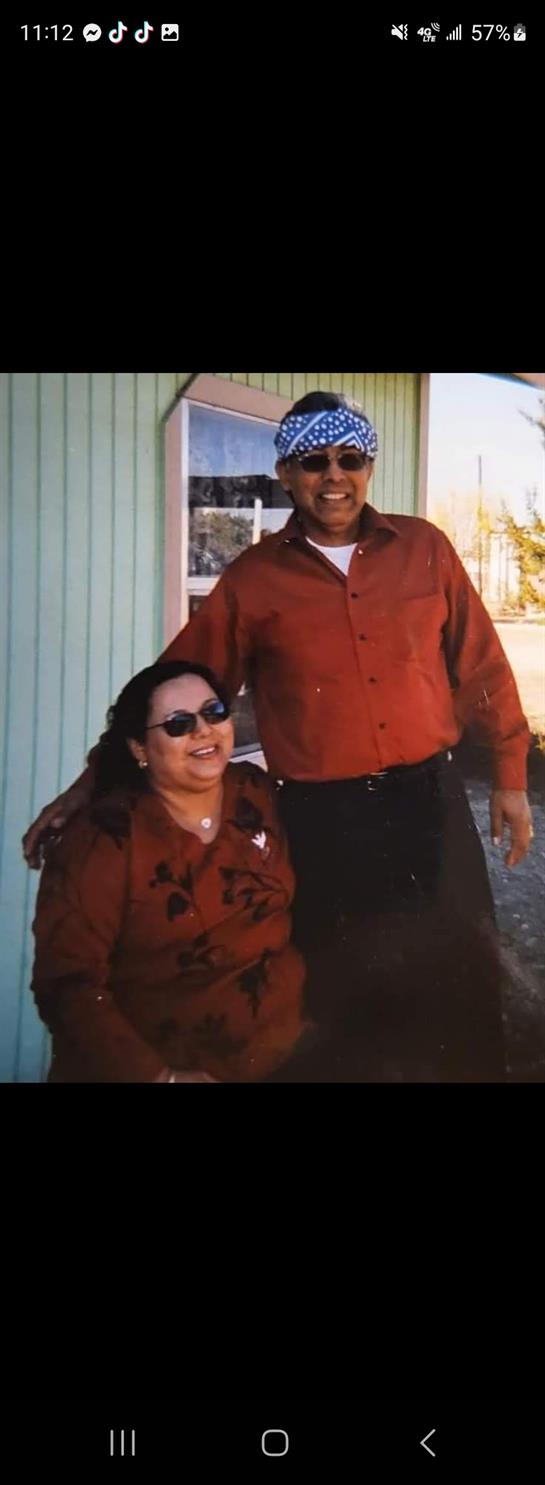 A man and woman standing together