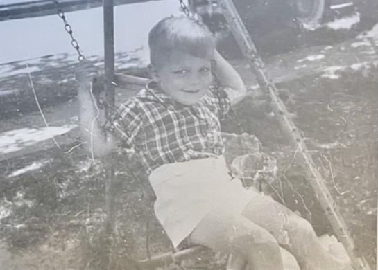 A child on a swing