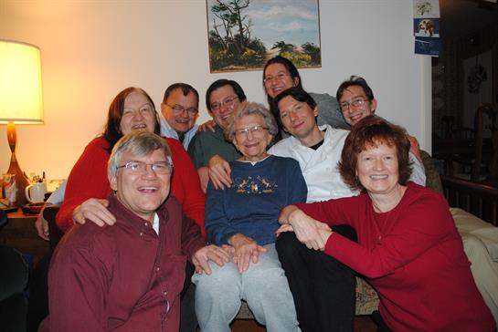 A group of people posing for a photo