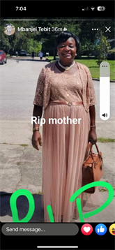 A screenshot of a woman wearing a dress