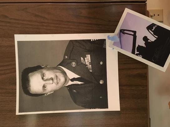 A photo of a man on a table