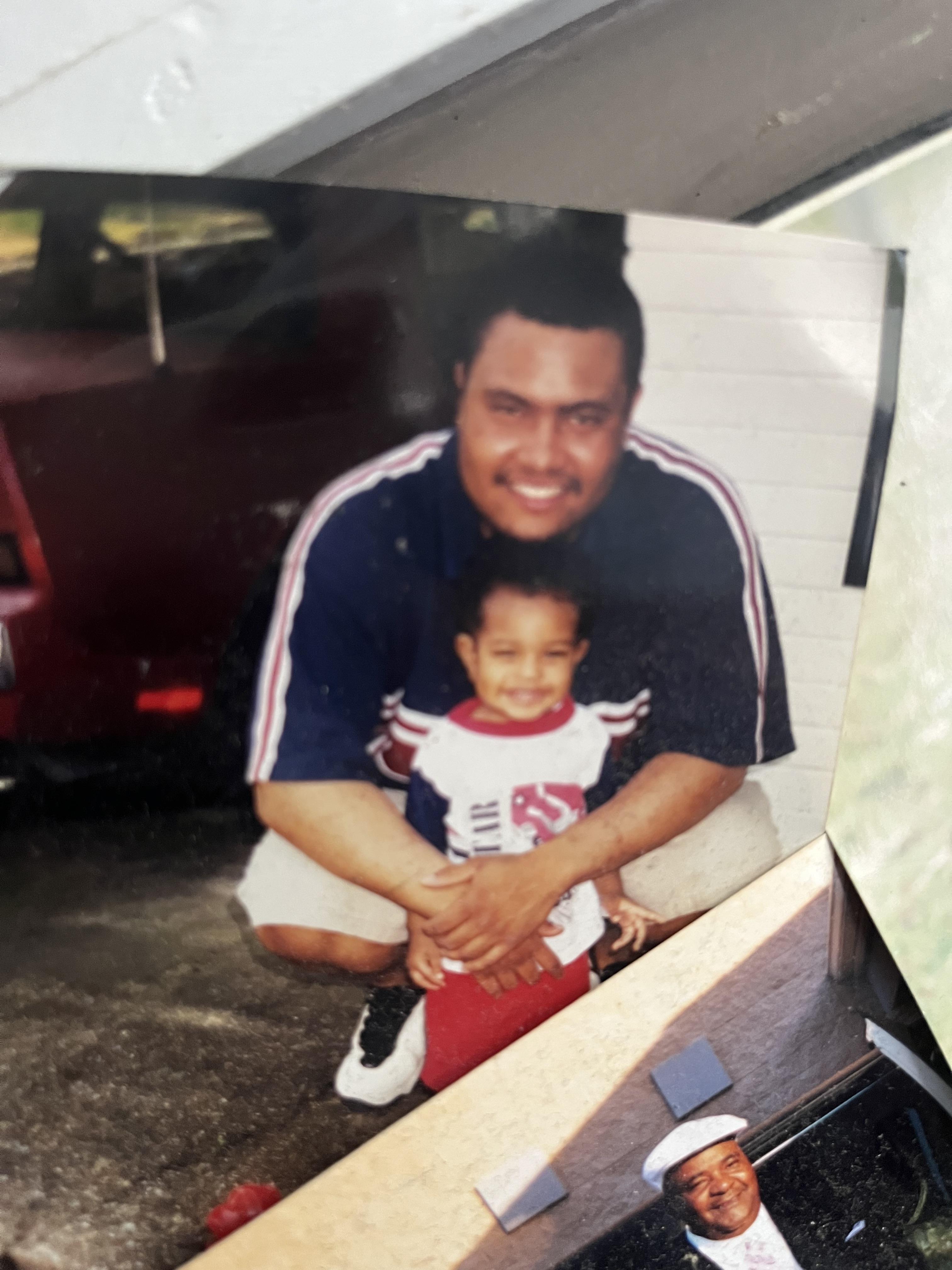 A man holding a child