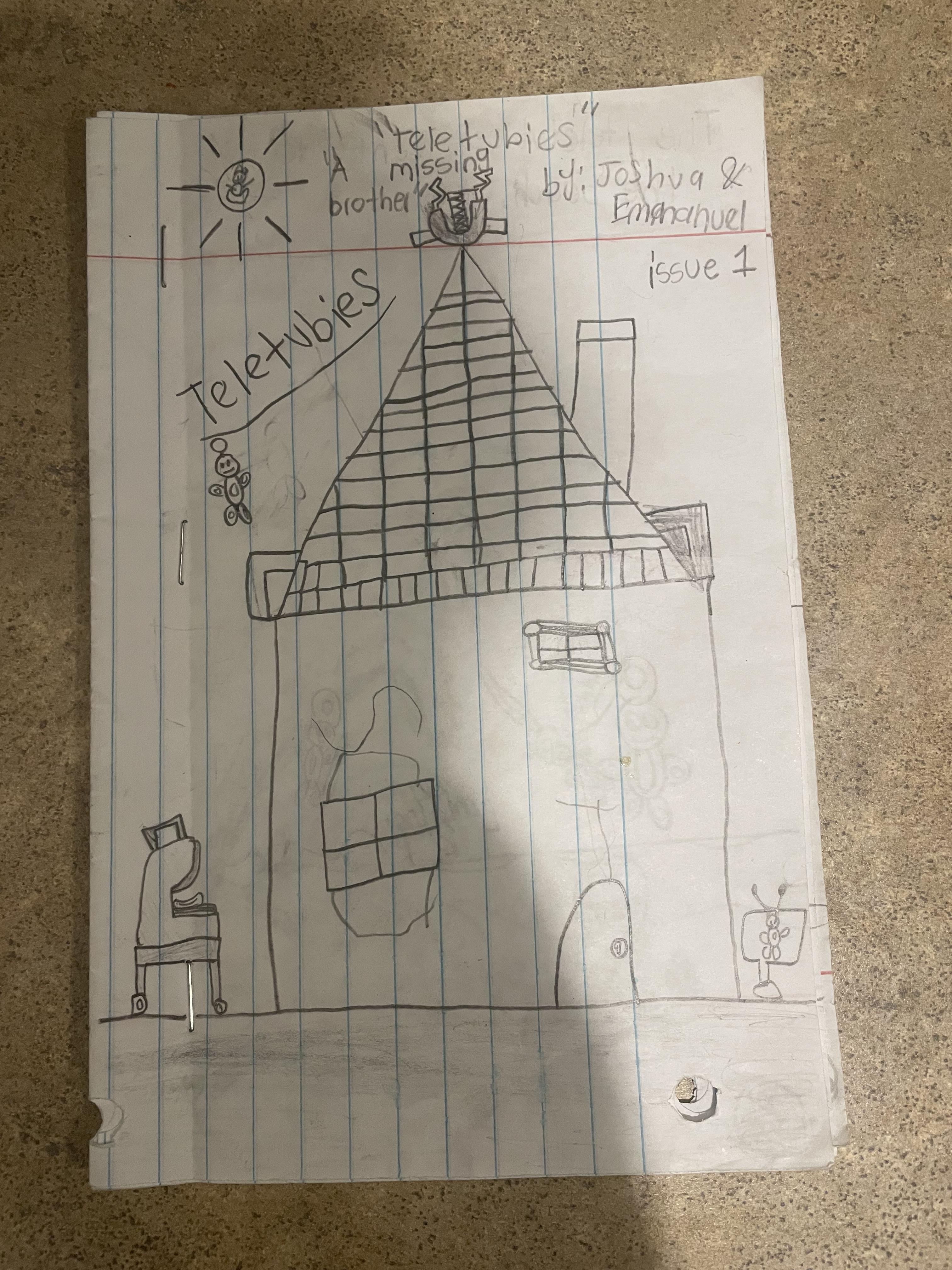 A drawing on a piece of paper