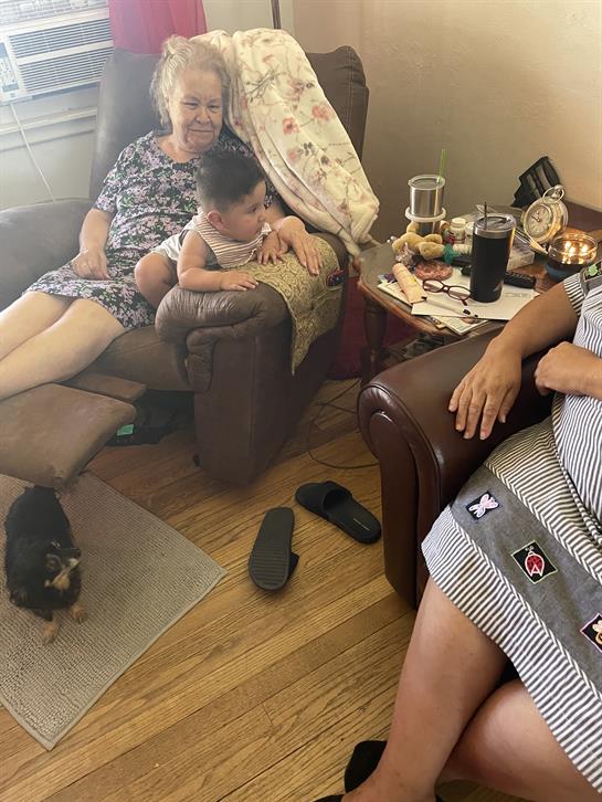 A group of people sitting on a couch