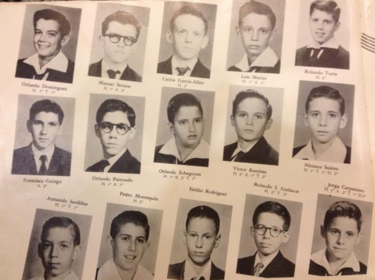 Black and white portraits of students in formal clothing showcasing their school spirit and youth.