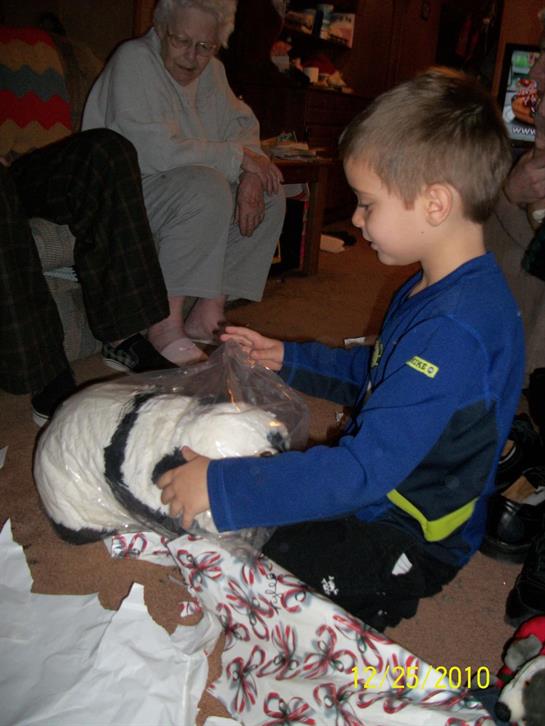 A child holding a stuffed animal
