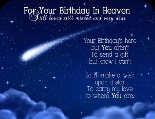 A birthday card with a comet in the sky