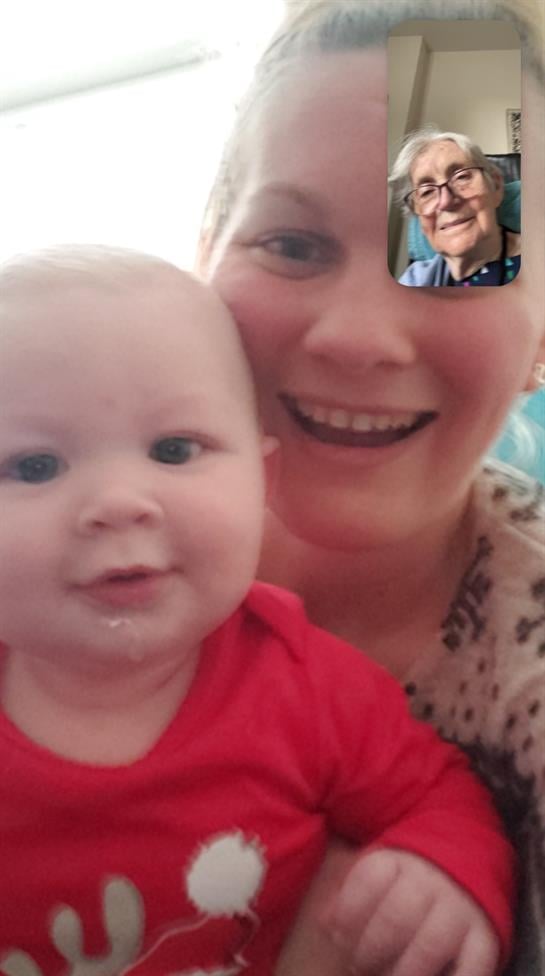 A woman and a baby