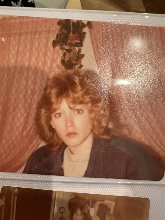 A woman looking at the camera