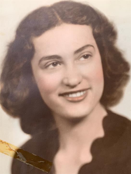 A close-up of a woman