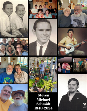 A collage showcasing cherished family moments and milestones in Steven's life.