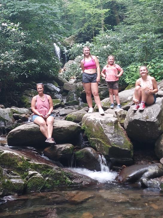 A group of women posing for a picture