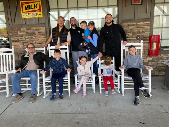 A group of people posing for a photo