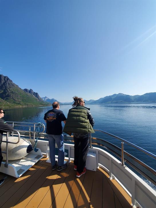 A group of people on a boat