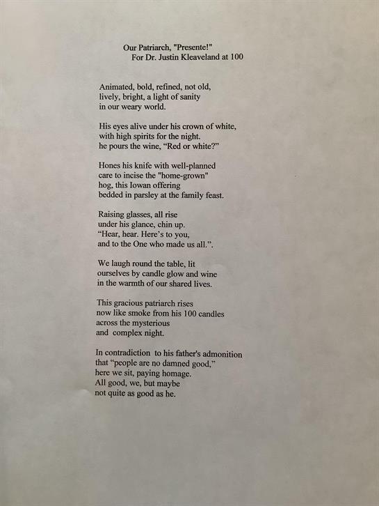 A heartfelt tribute is shared during an event celebrating Dr.