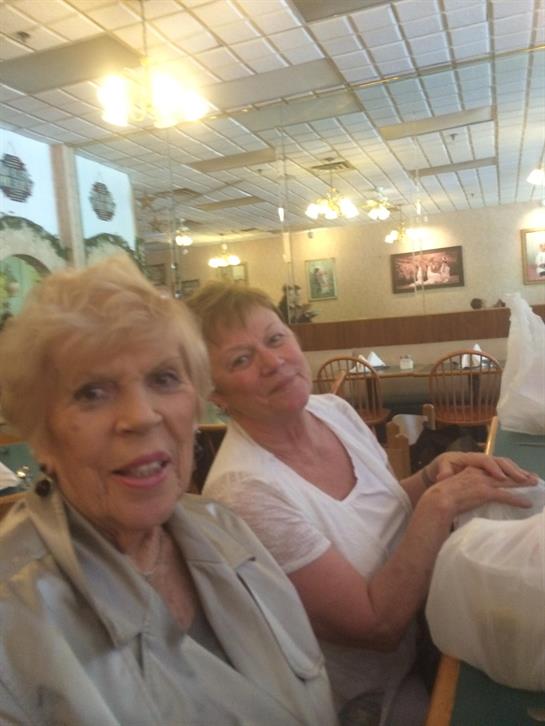 Two women sitting at a table