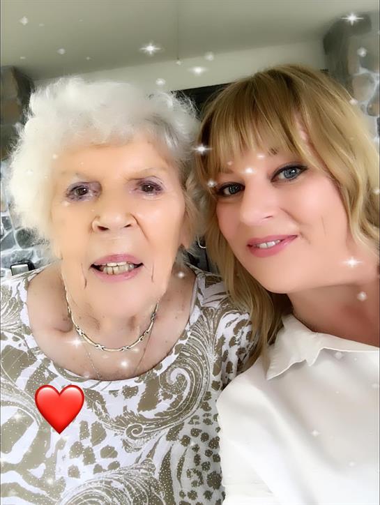 Two women taking a selfie