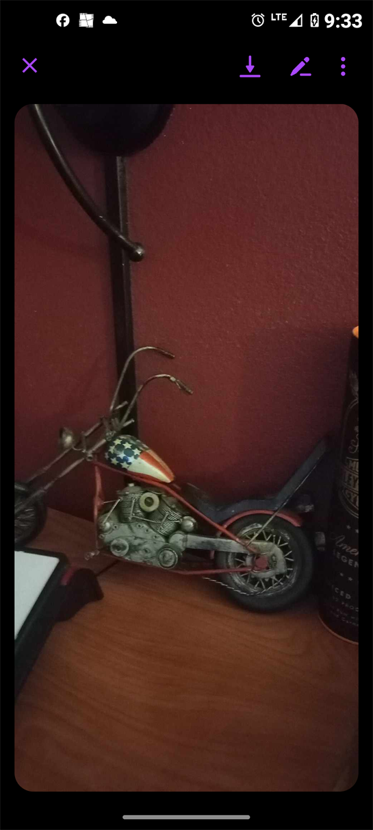 A motorcycle model on a table