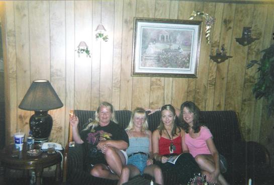 A group of women sitting on a couch