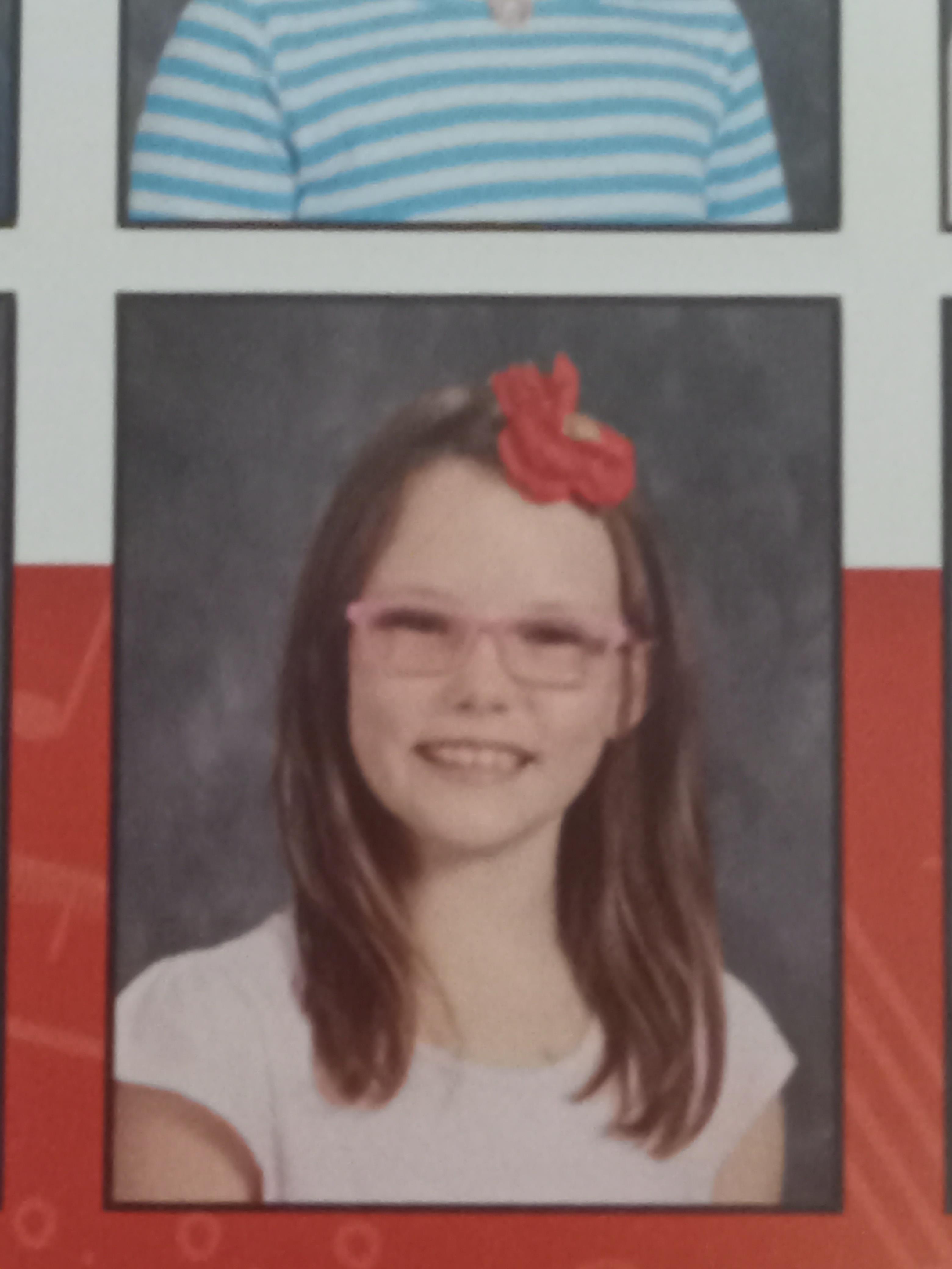 A school photo of a girl