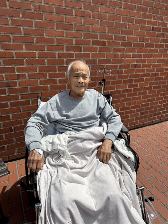 A man in a wheelchair