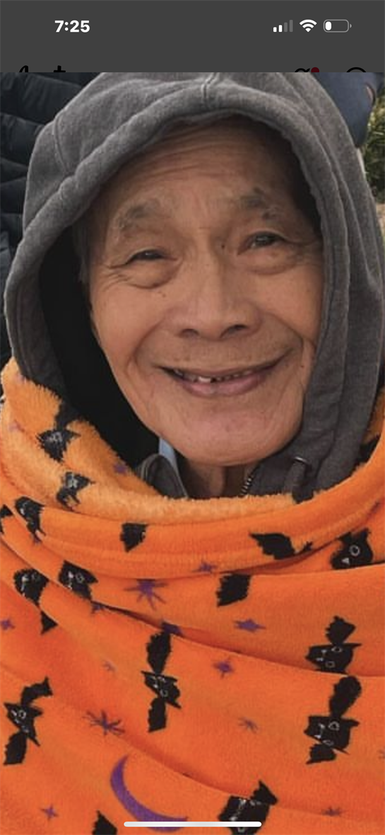 A person wearing a hoodie