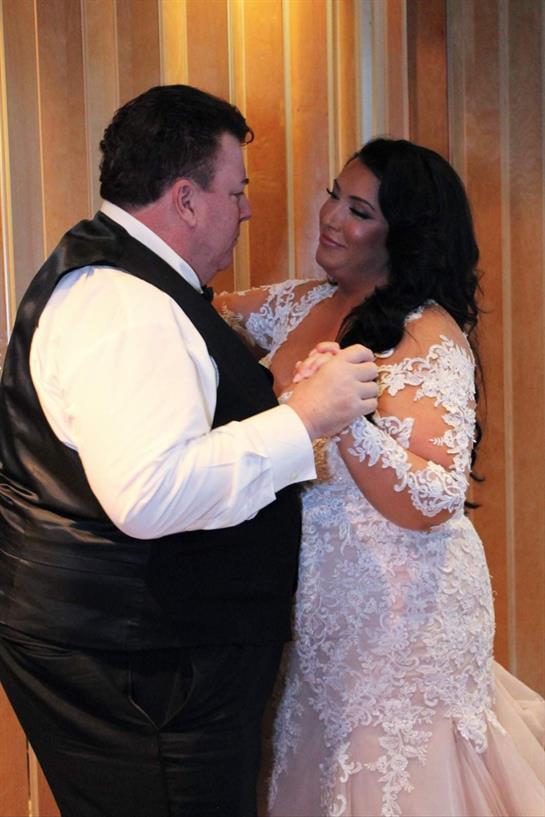 A man and woman dancing