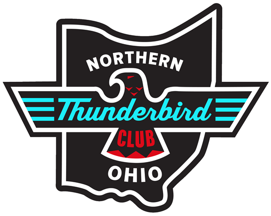 The emblem symbolizes the Northern Thunderbird Club and Ohio's automotive heritage.