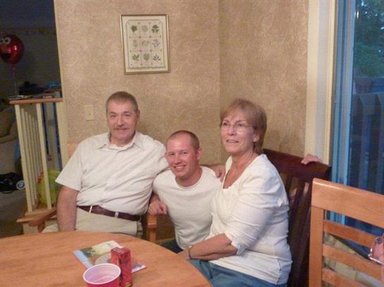 A group of people sitting at a table