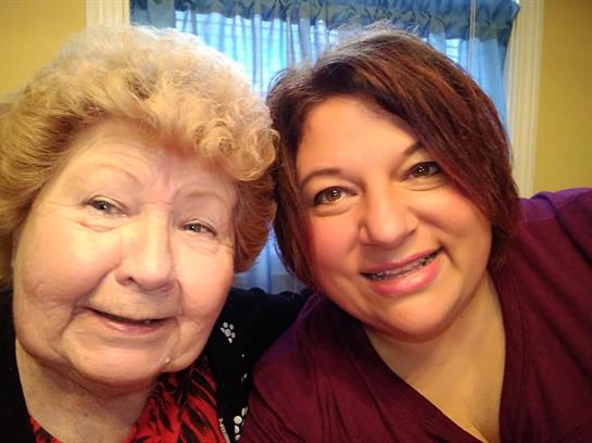 Two women taking a selfie