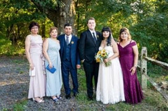 A group of people posing for a photo