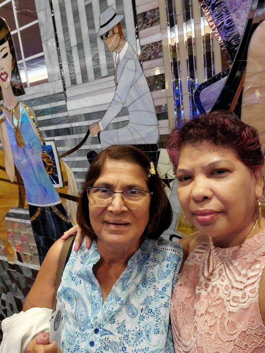 Two women taking a selfie
