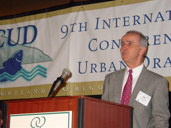 A man standing at a podium