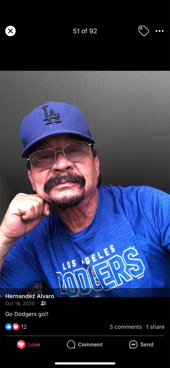 A man expresses enthusiasm for his favorite baseball team while resting at home.