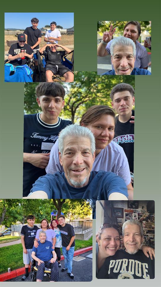 Group of family members happily interacting at the park on a warm day, sharing smiles and laughter.