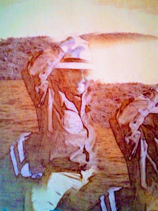 Two friends relax by a lake as the sun sets, surrounded by tranquil nature and beautiful scenery.