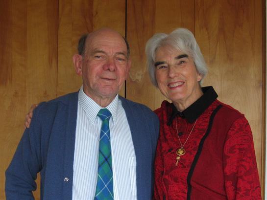 A man and woman standing together