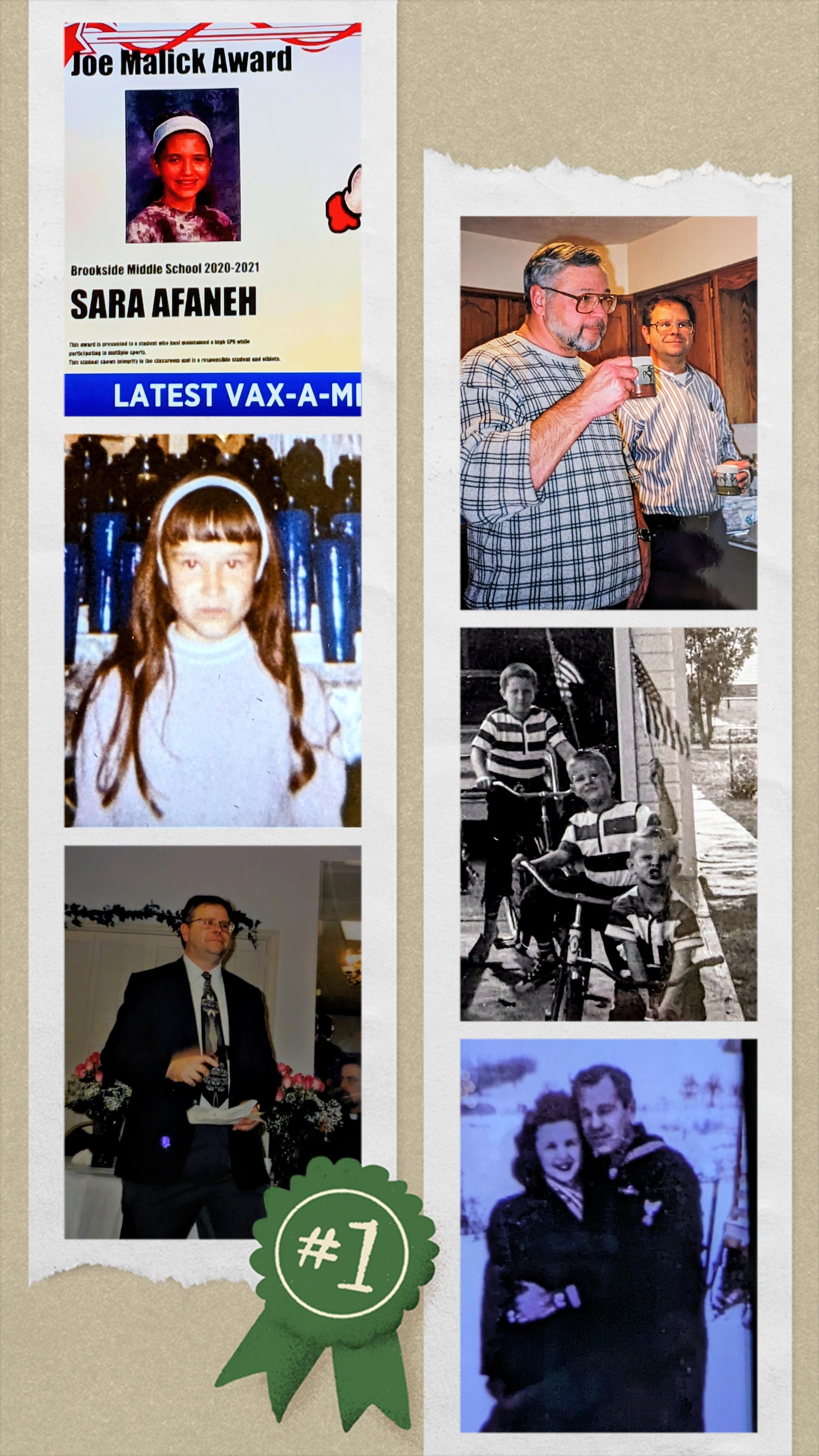 A collage of photos of people