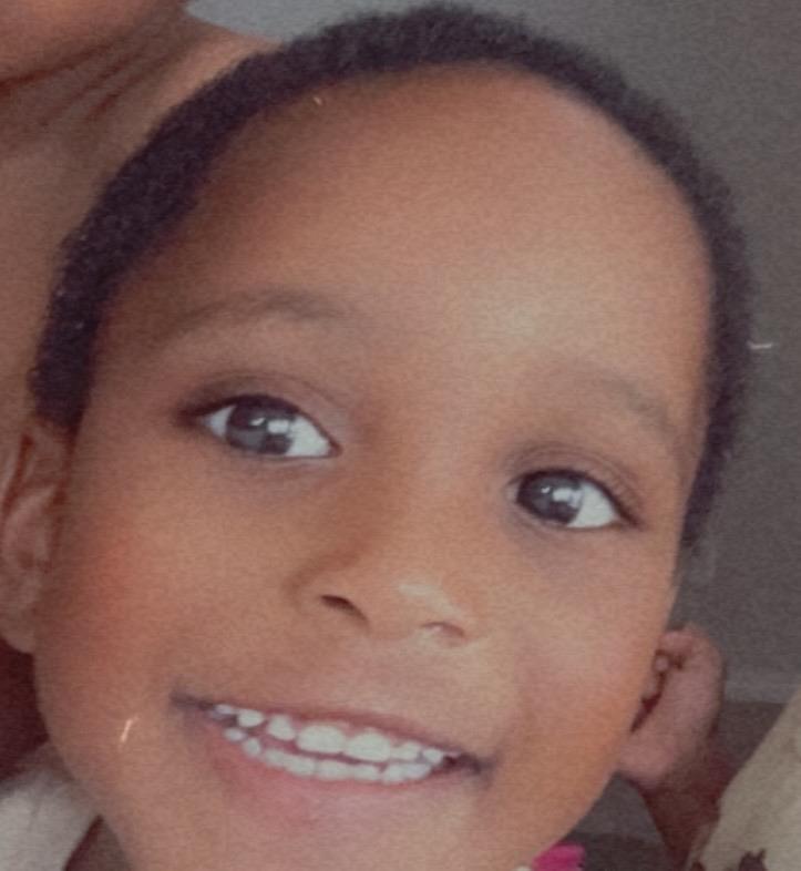 A close up of a child's face