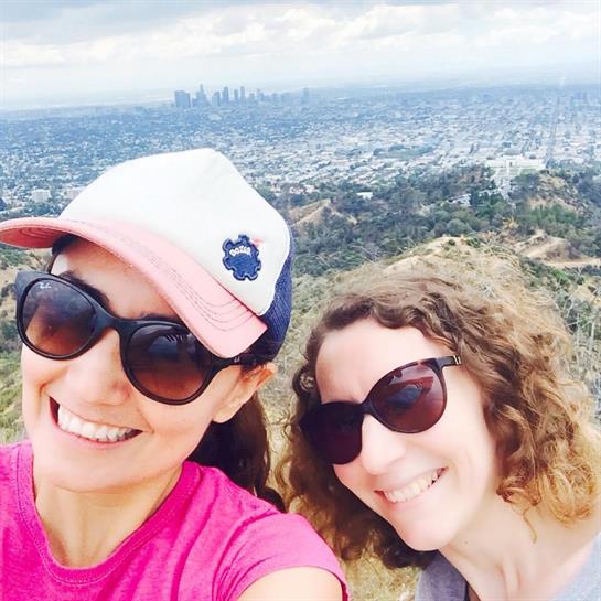 Two women taking a selfie