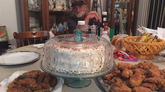 A cake on a table