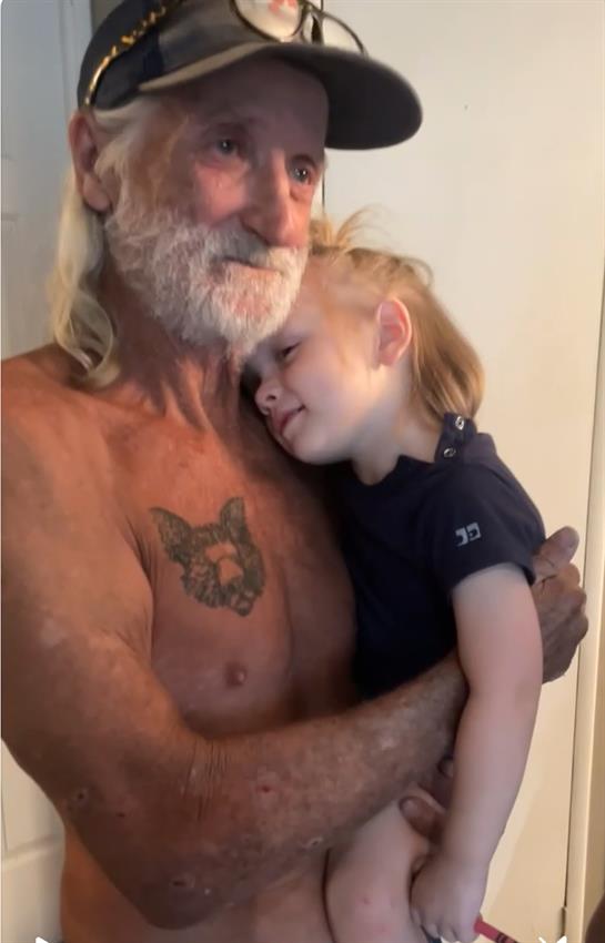 A man holding a child